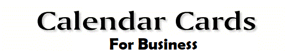 Calendar Cards for Business